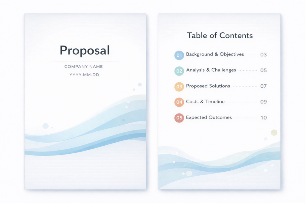 改善提案書のサンプル