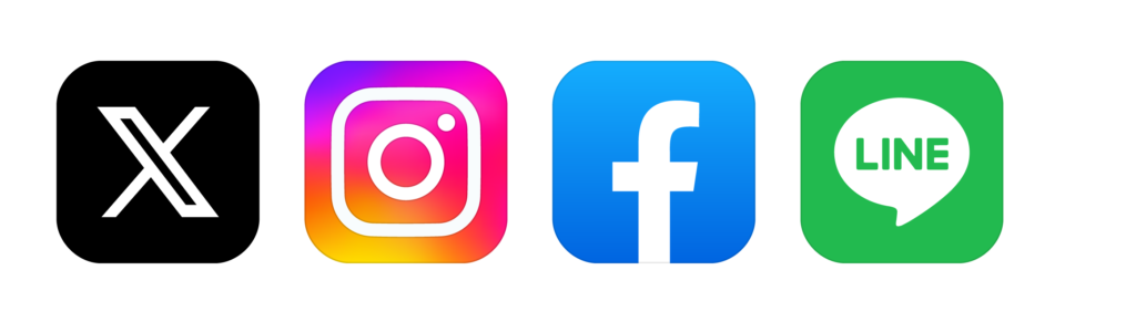様々なSNSアイコン