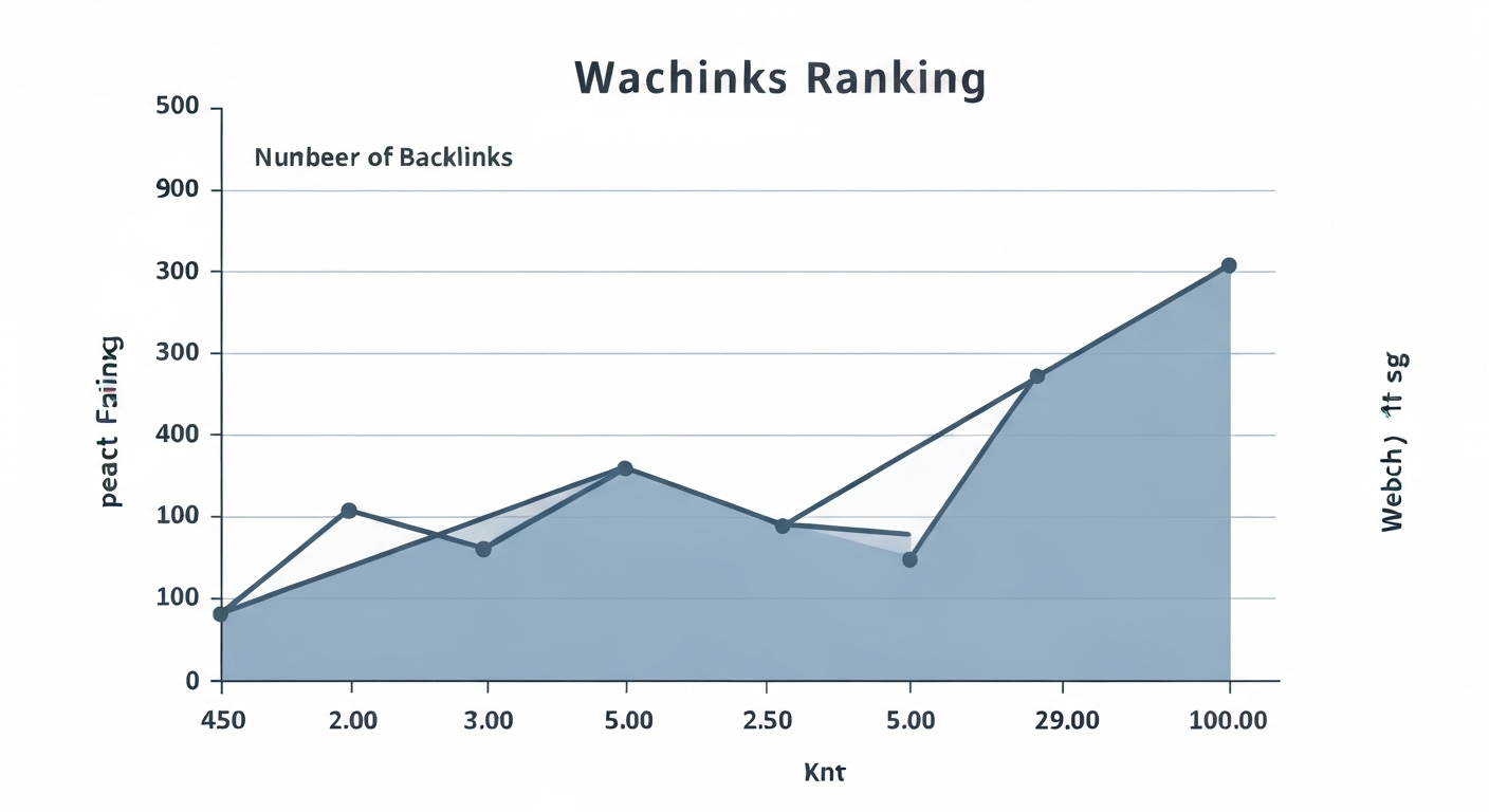 ウェブサイトのランキング要素としての被リンクを示すグラフ