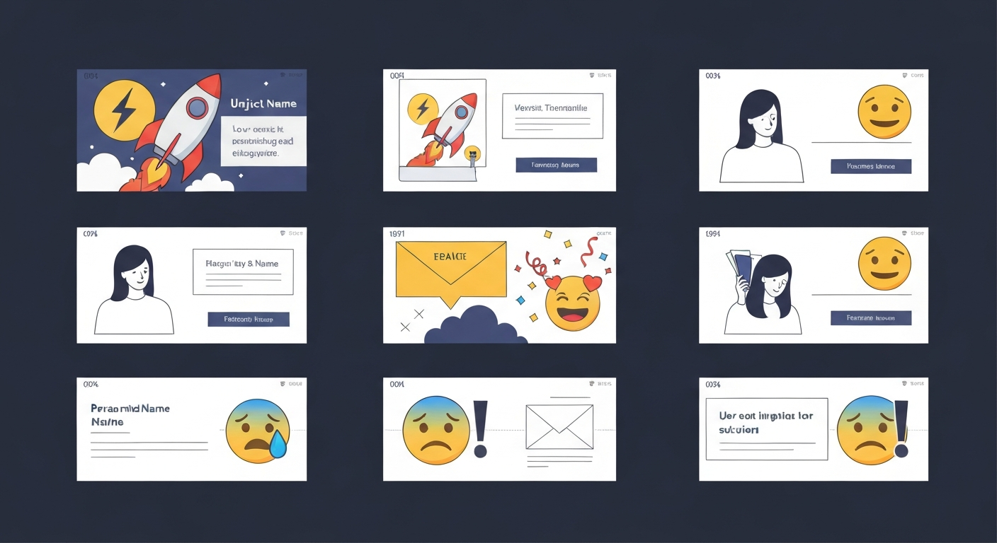 魅力的な件名の例。記号や絵文字を効果的に使用し、緊急性やパーソナライズされた情報を伝えている
