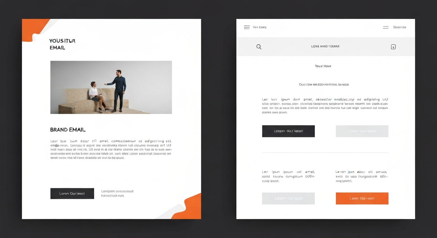 洗練されたHTMLメールの例。ブランドイメージに合わせた色使い、レイアウト、画像を使用し、CTAボタンが目立つ