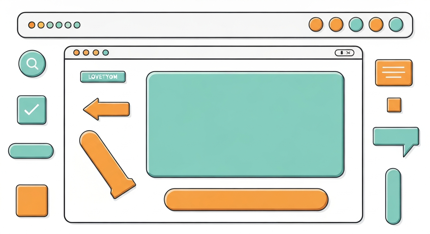 Webページ上の様々な場所に配置されたCTAボタンの例を示すイラスト