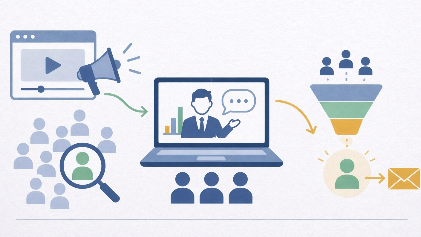 ウェビナー集客の効果のイメージ