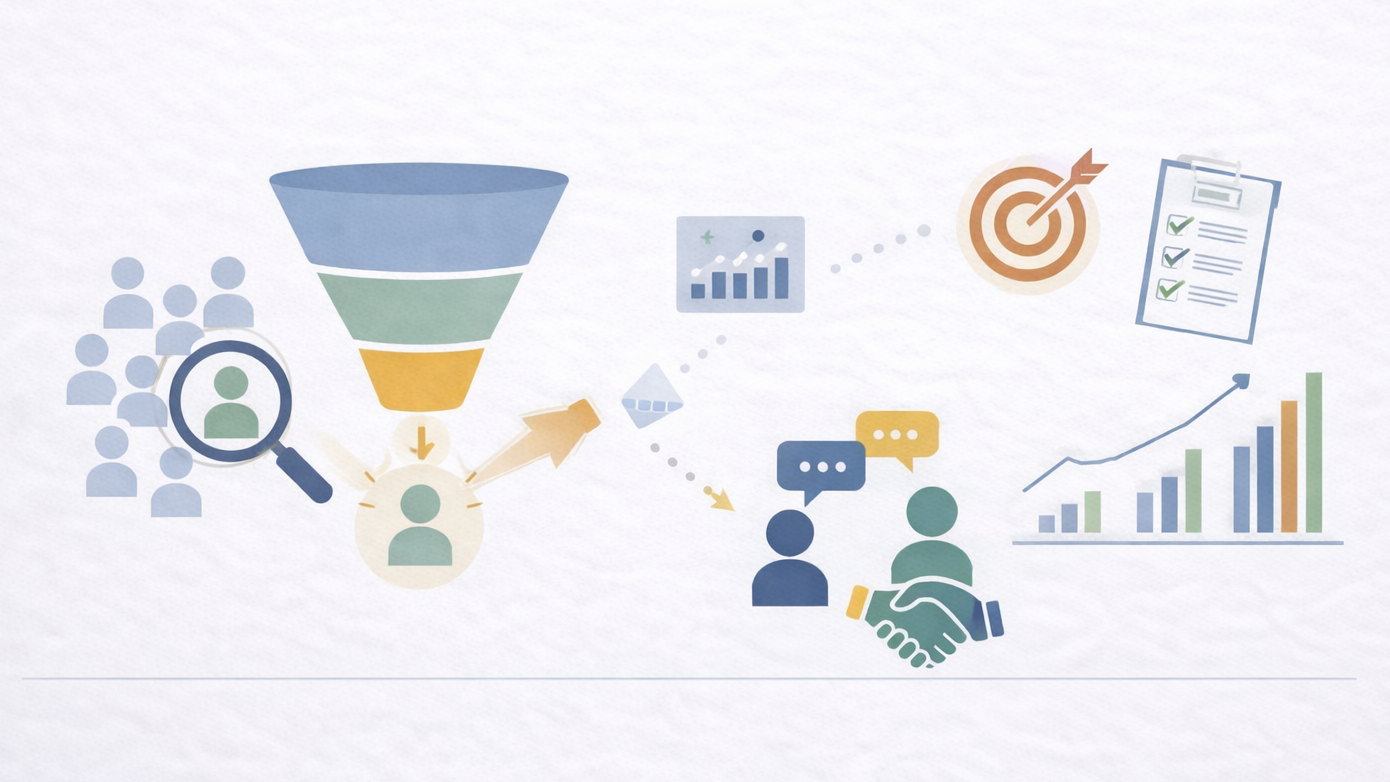 リード獲得から商談化までのファネル