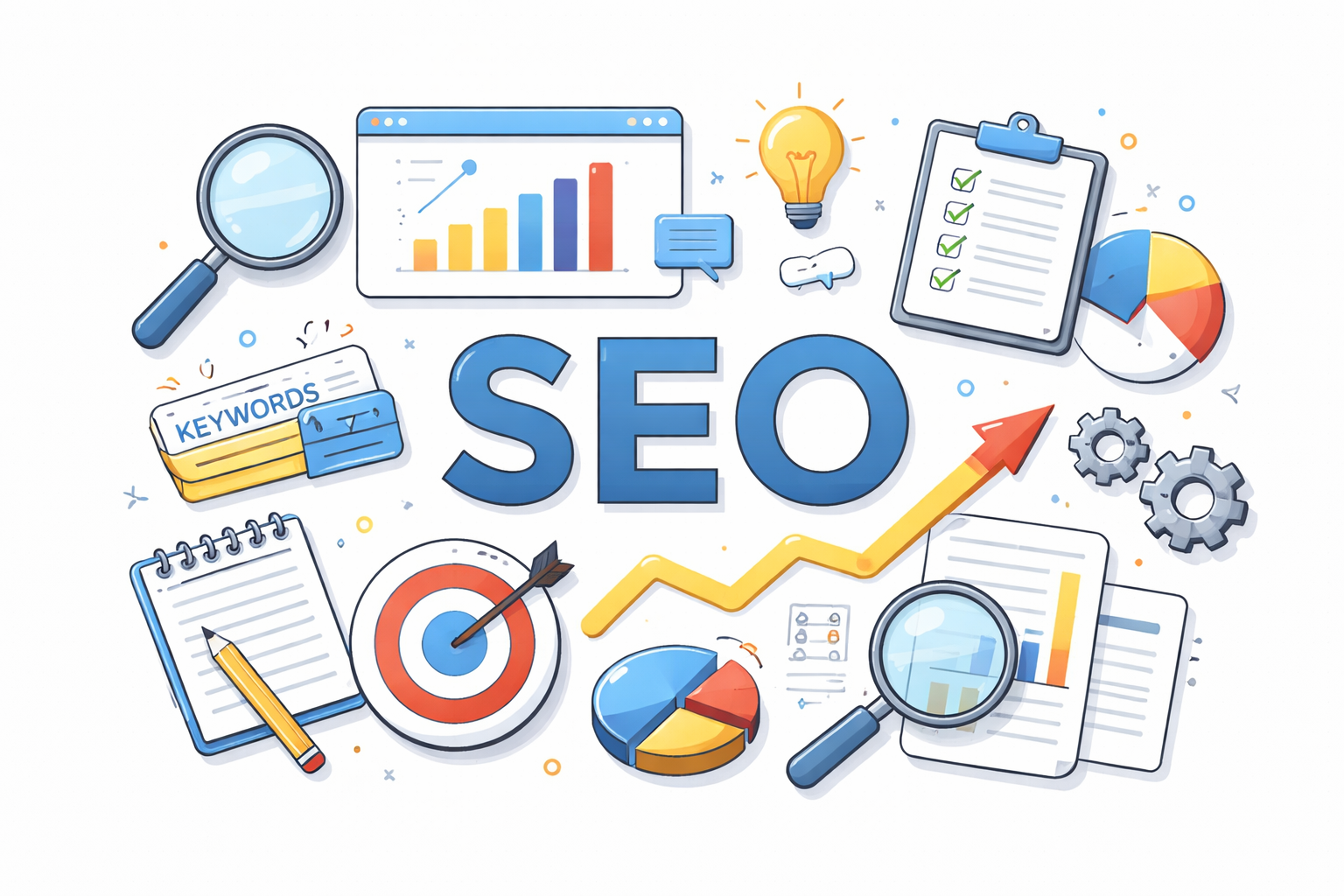 SEOツールと分析アイコン