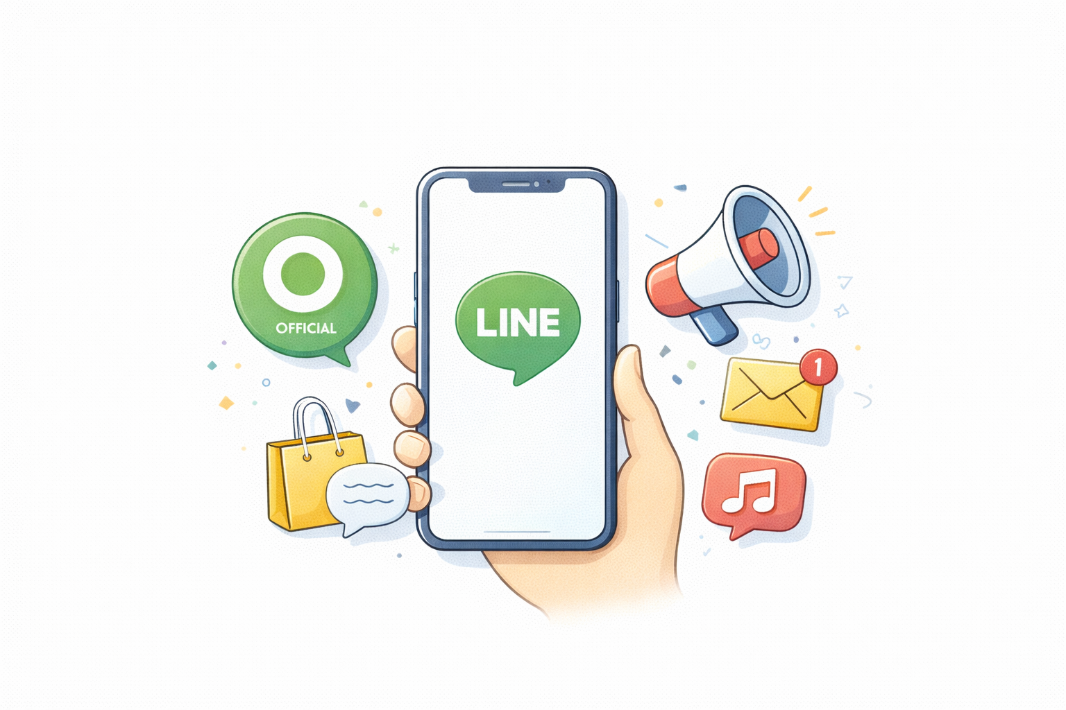 LINE公式アカウントの活用イメージ