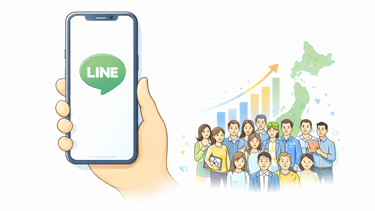 LINEと成長のシンボル