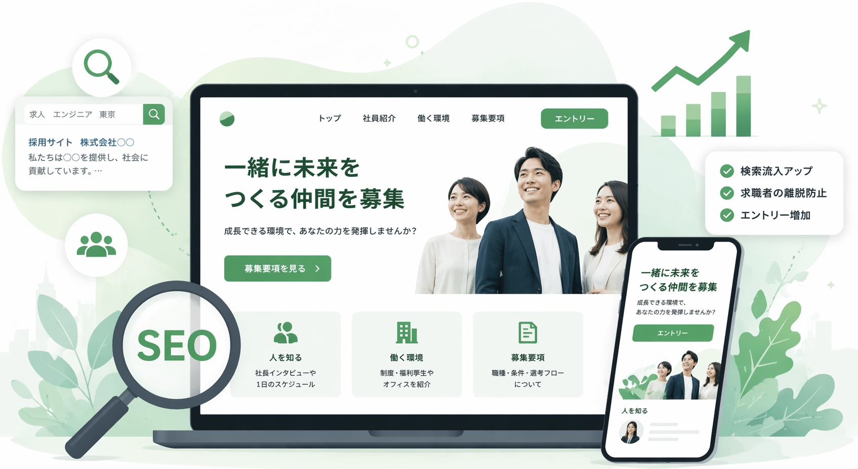 採用活動のSEOとUIデザイン