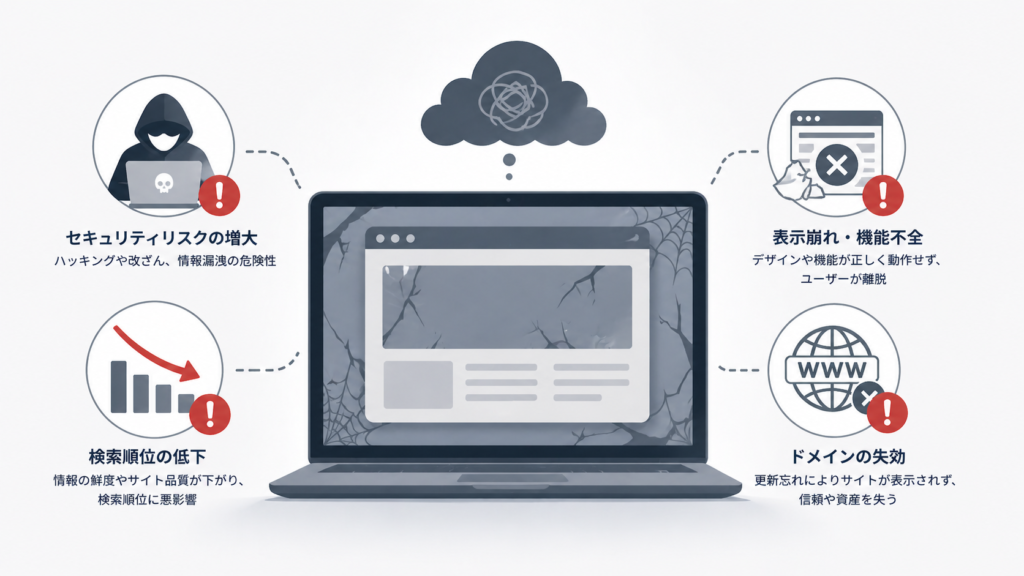 ウェブリスクと問題の警告