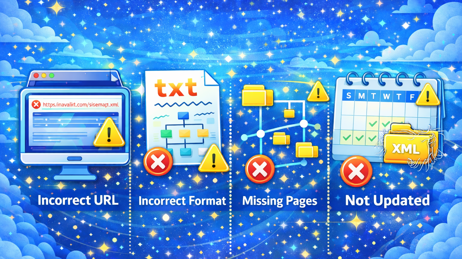 サイトマップ作成の間違いの例