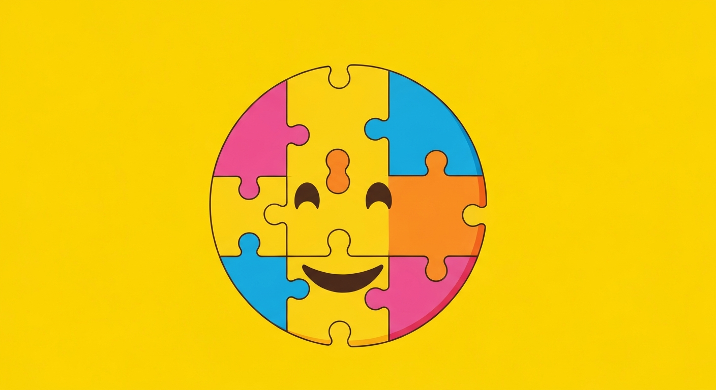 パズルピースが組み合わさって完成するイメージ