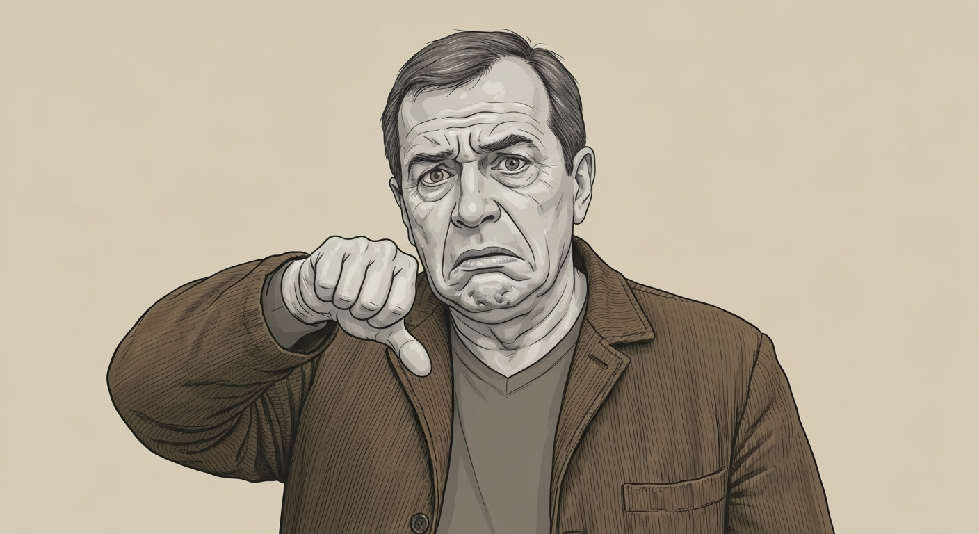 困った顔をしている人