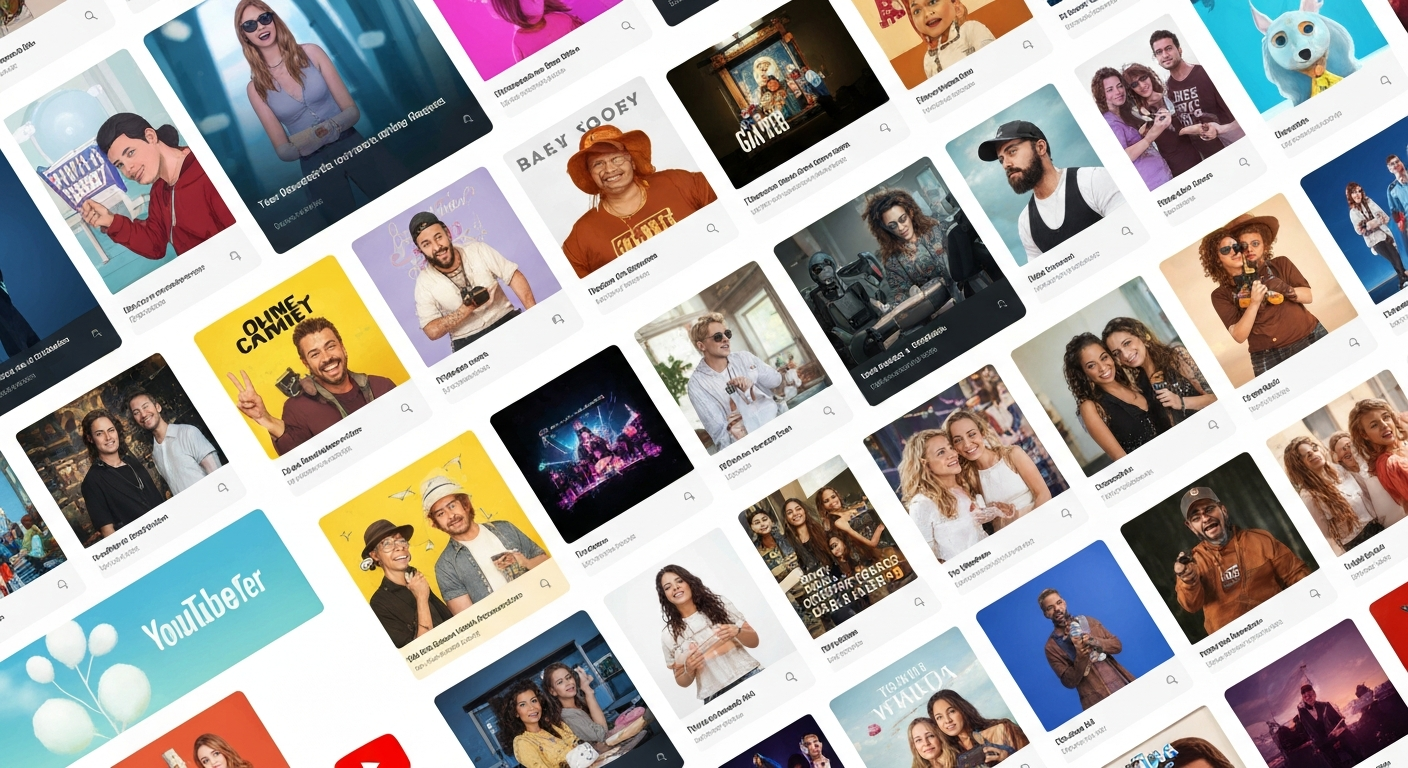 YouTubeの検索結果画面のイメージ