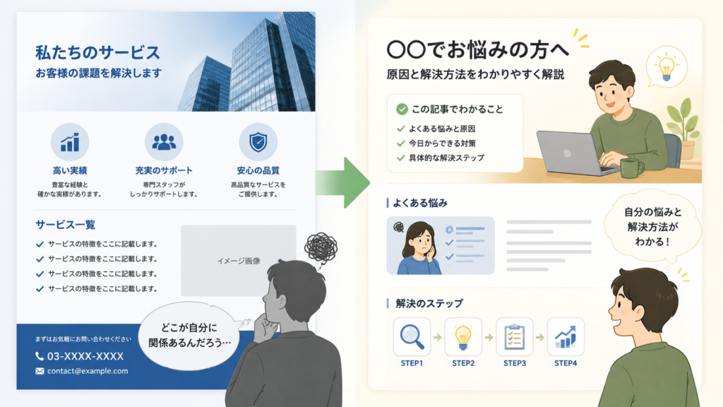 パンフから役立つコンテンツへ