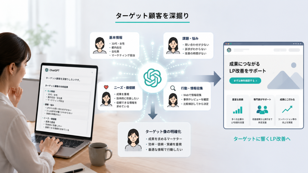 ターゲット顧客分析とLP改善