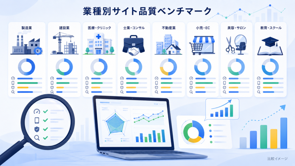 業種別サイト品質ベンチマークダッシュボード